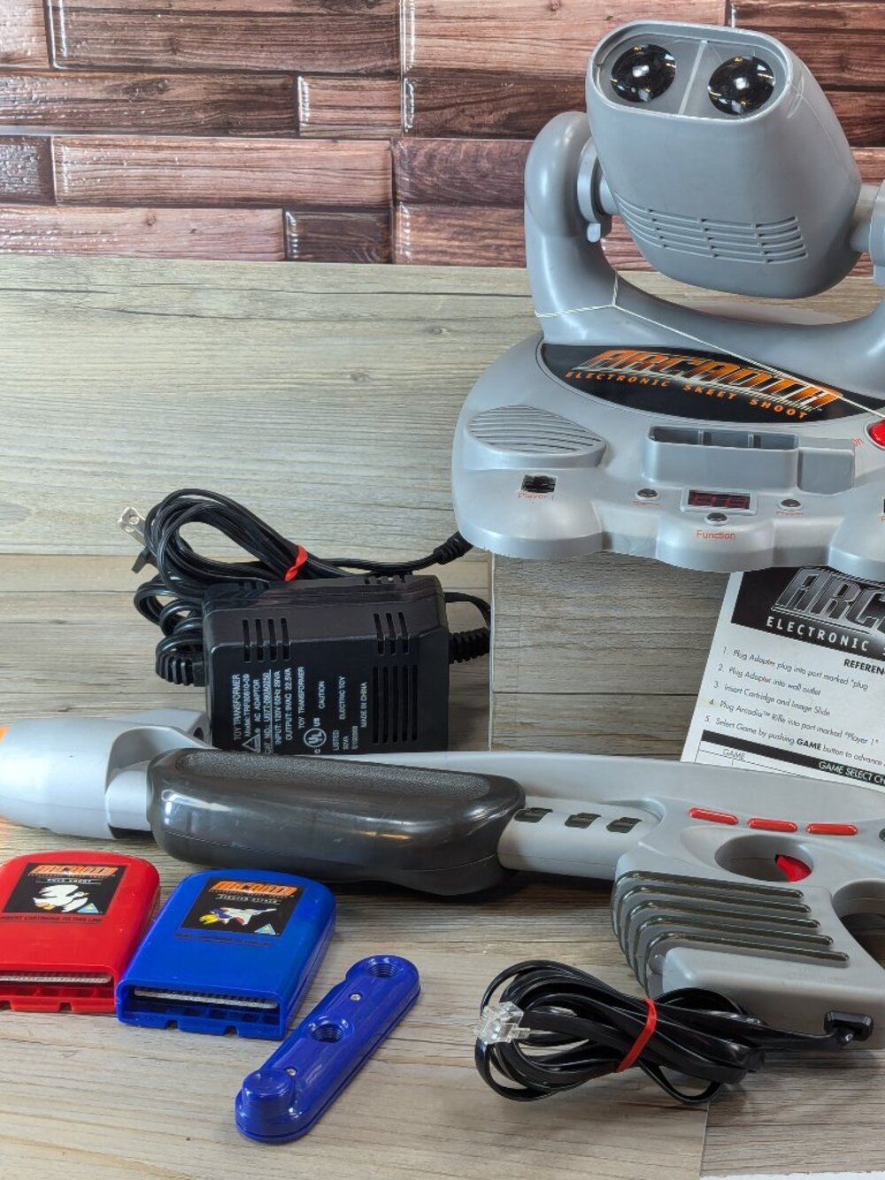 Arcadia Electronic Skeet Shoot Duck Game W/ Power Adapter & Fighter Attack